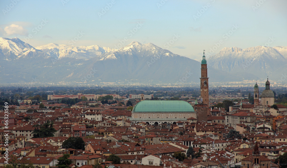 gorgeous view of the city of Vicenza