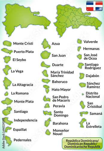 Übersichtskarte der Dominikanischen Republik