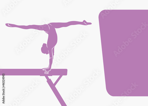 Gymnastics beam background