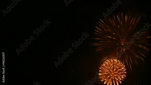 Firework exploding in the sky. photo