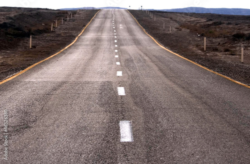 Empty road in the desert