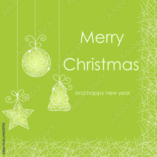 Beautiful Christmas card with Christmas decorations