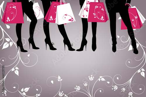 Beautiful girl with shopping