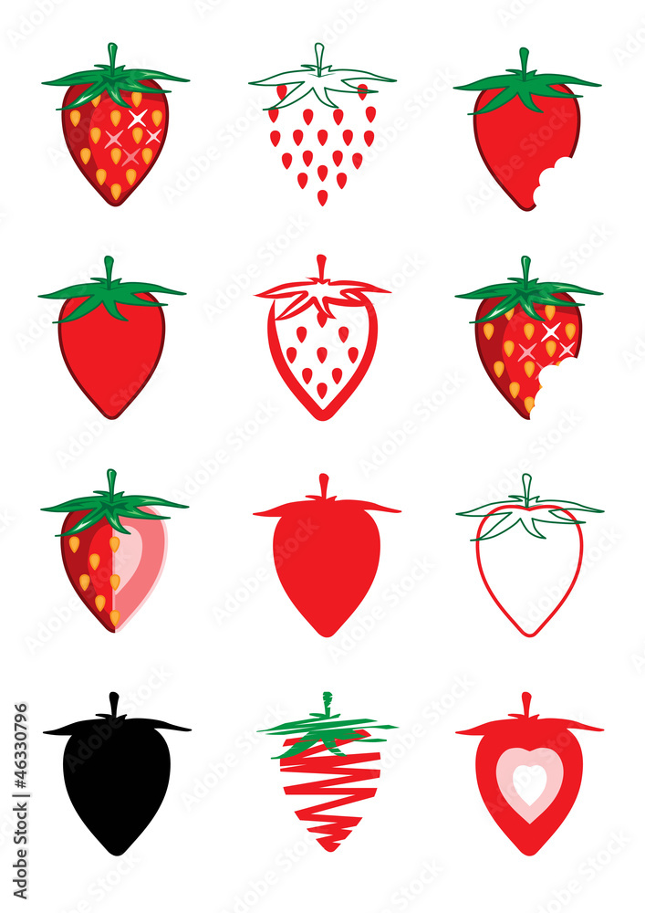 Collection of strawberry