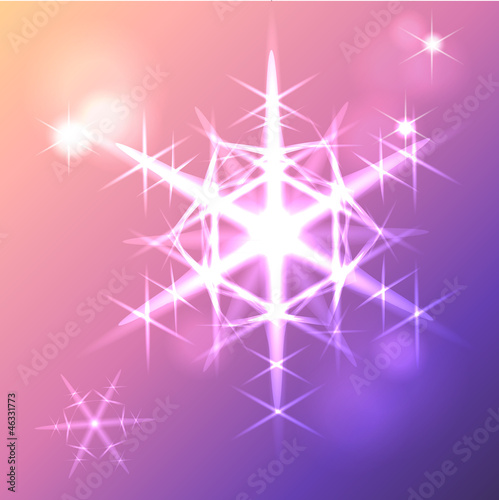 Shining snowflake christmas star