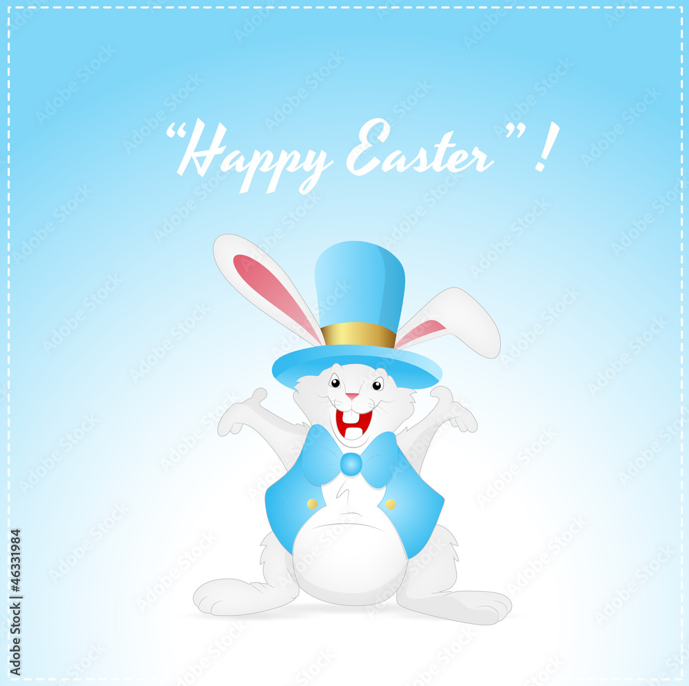 Happy Bunny Easter Concept Vector Happy Bunny Easter Concept Vector