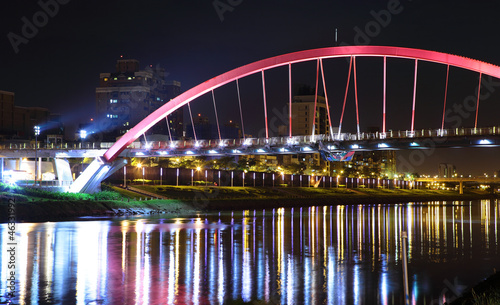 night view of the arcuate bridge