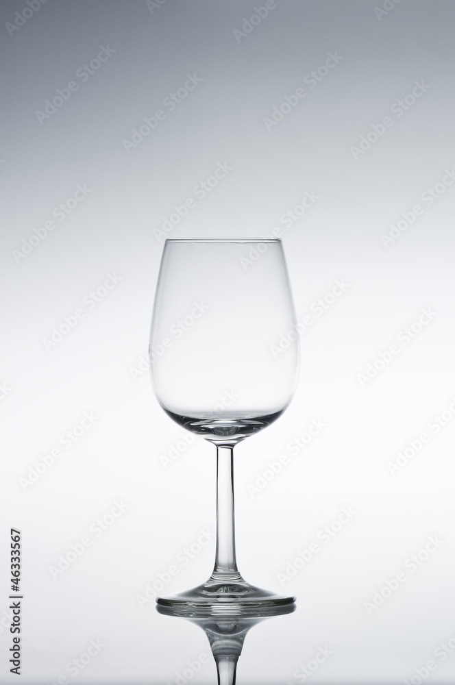 Vine glass on gradient background Vine glass on gradient background