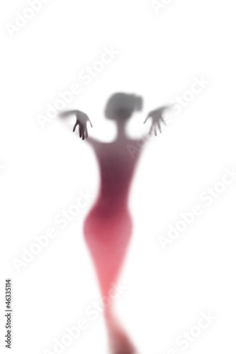 Diffuse silhouette of a sexy woman