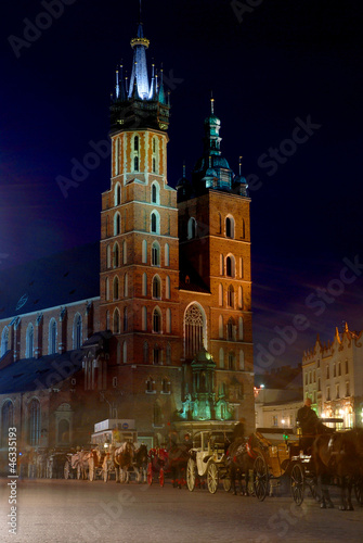 Church of St Mary (Kosciol Mariacki)  in Krakow, Poland