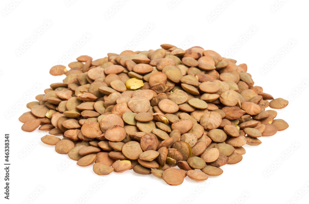 Lentils Isolated on White Background Lentils Isolated on White Background
