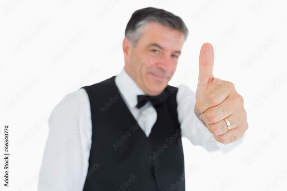 Glad man posing in suit Glad man posing in suit