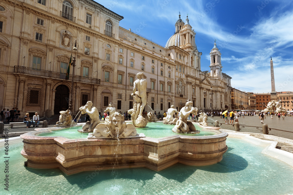 Piazza Navona, Rome. Italy - obrazy, fototapety, plakaty 