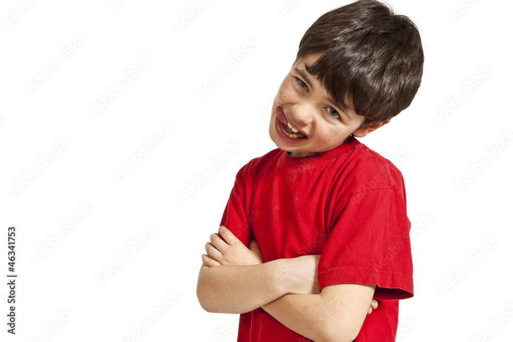 Portrait of little boy, isolated on white background Portrait of little boy, isolated on white background