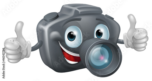 Cartoon camera mascot