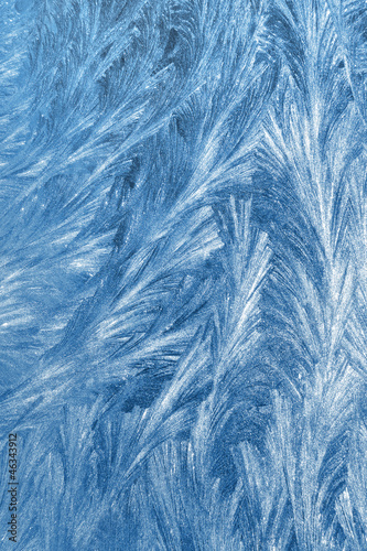 Blue frozen window texture (background)