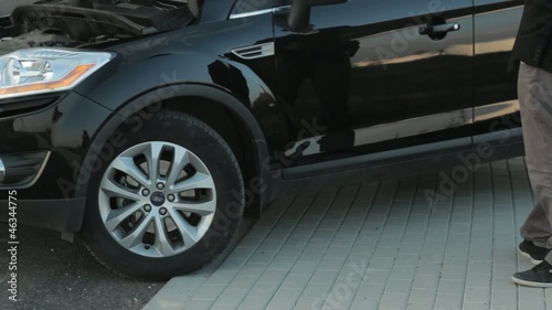 Car on roadside