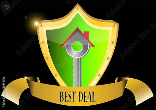 real estate business concept key house in