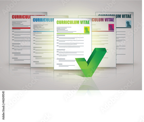 CV, resume : embauché