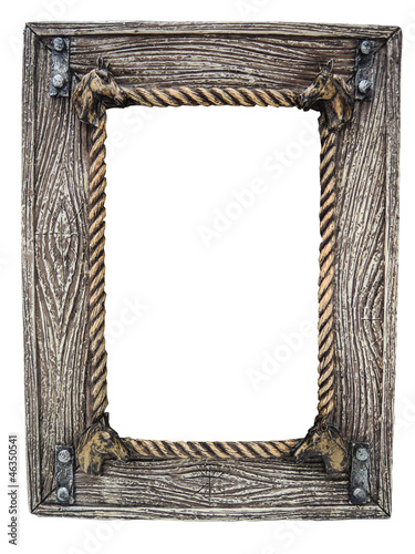 Wood frame with horse details