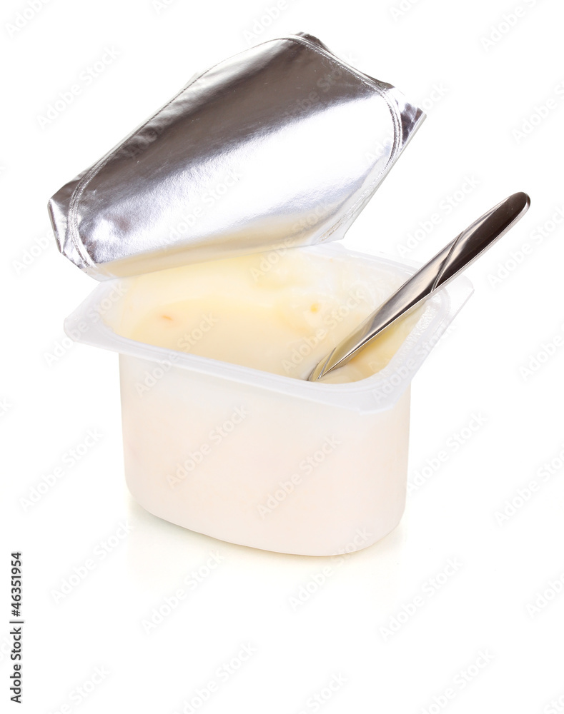 Yogurt isolated on white Yogurt isolated on white