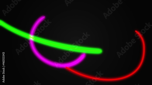 Neon lines, abstract digital background, HD 1080p photo