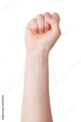 Human hand with a clenched fist