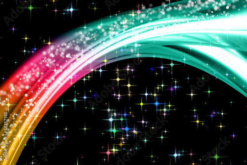 fantastic christmas wave design with snowflakes and stars
