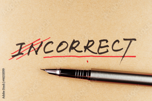 From incorrect to correct