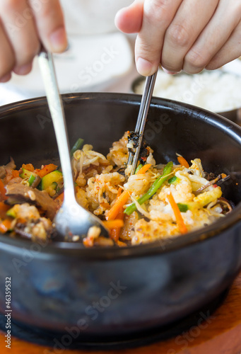 Korean cuisine with mash