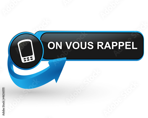 on vous rappel sur bouton web design bleu