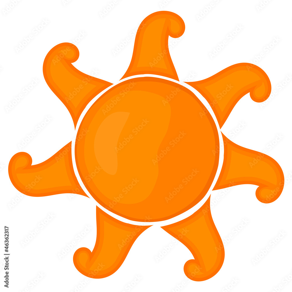 Cartoon sun. eps 10 Stock Vector | Adobe Stock