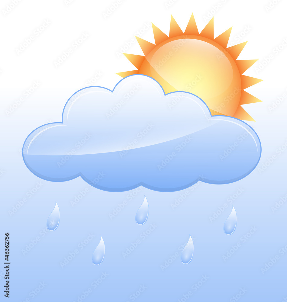 Fototapeta premium Raining Vector Icon