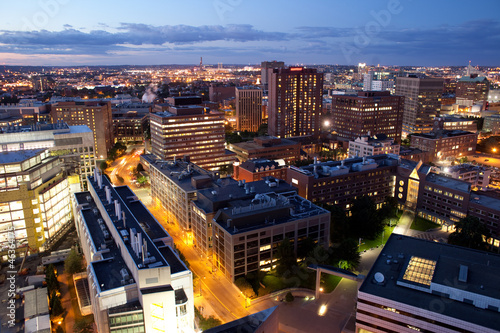 Aerial view of Cambridge and Boston photo