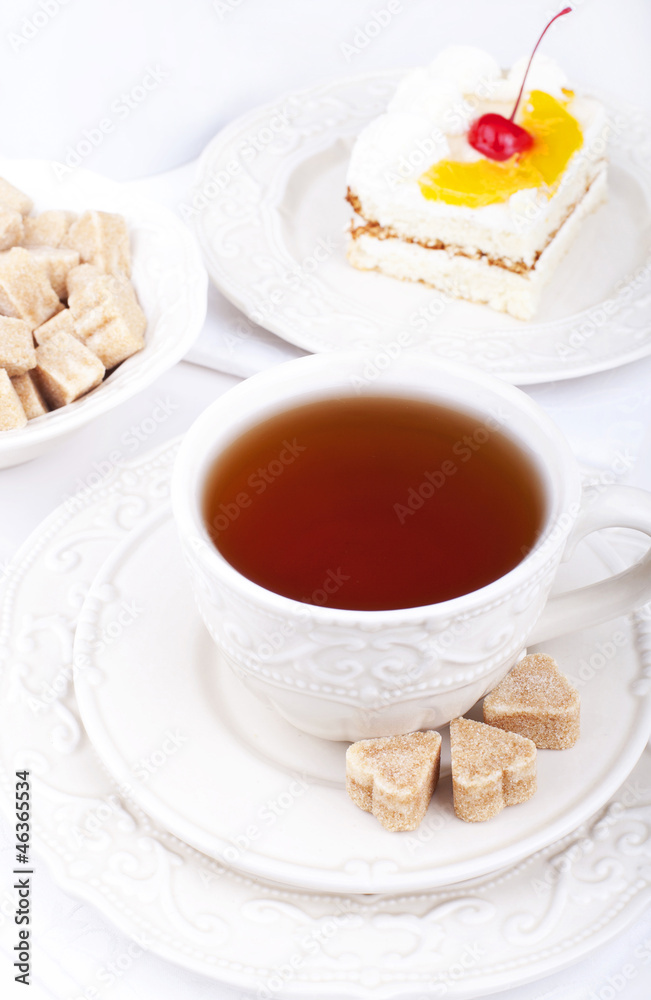 cup of tea with cake cup of tea with cake