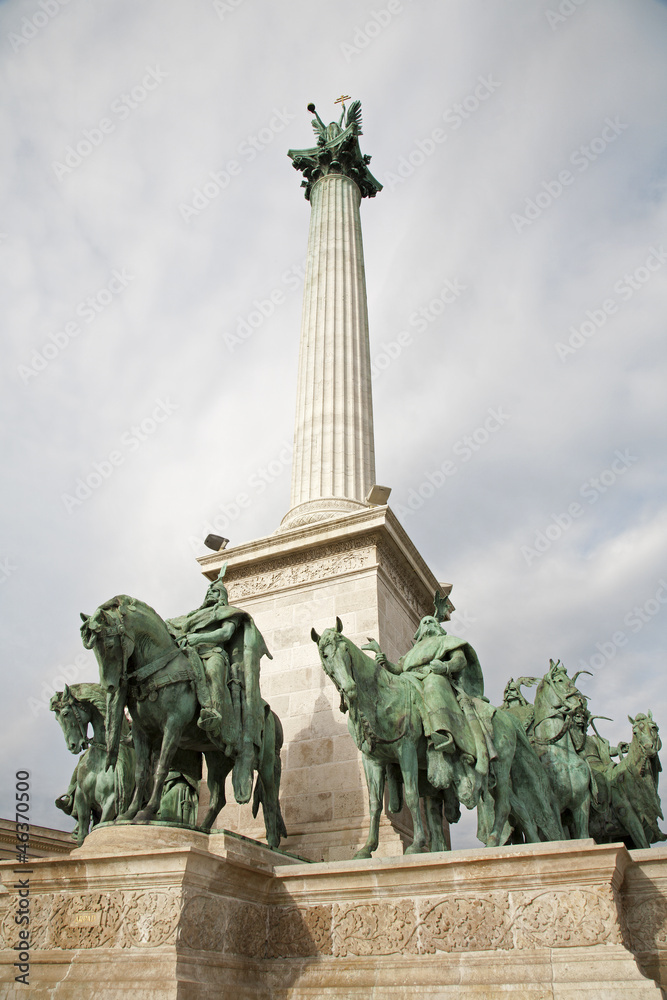 Budapest - The Millennium Monument in Heroes' Square