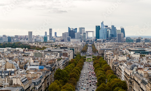 View of business district La Defense, Paris, France © Leonid Andronov