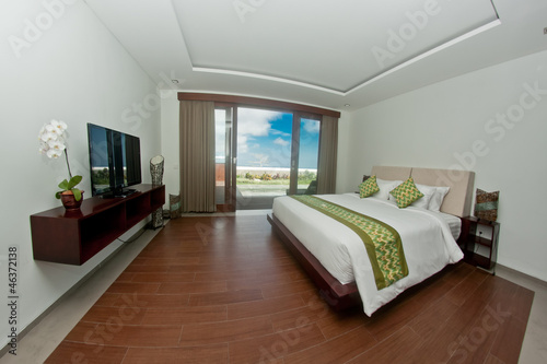 Tropical villa bedroom