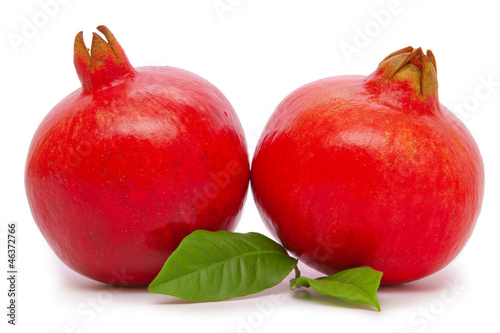 фотографія Pomegranate on a white background.