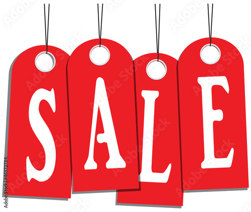 Sale word on labels