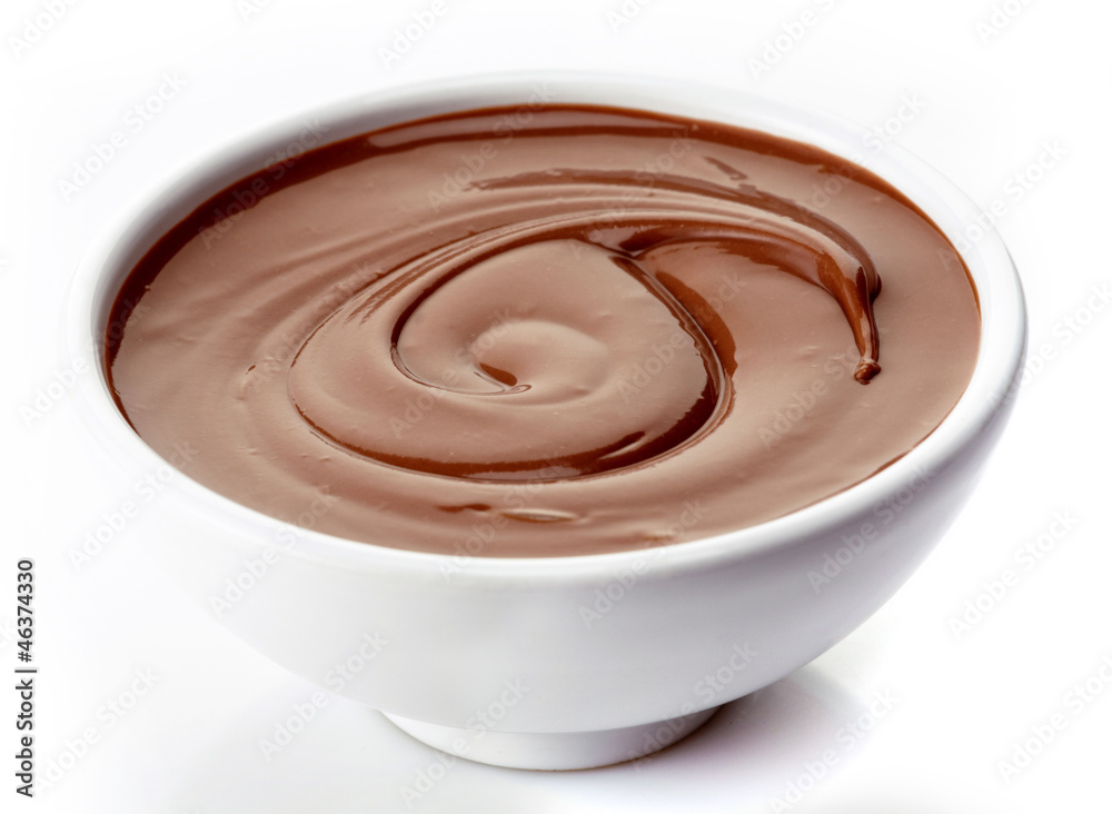 bowl of chocolate cream bowl of chocolate cream