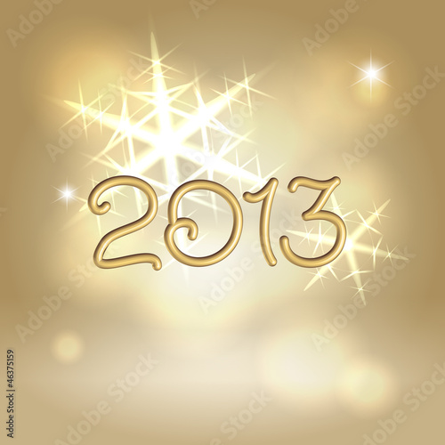 New Year greetings postcard concept