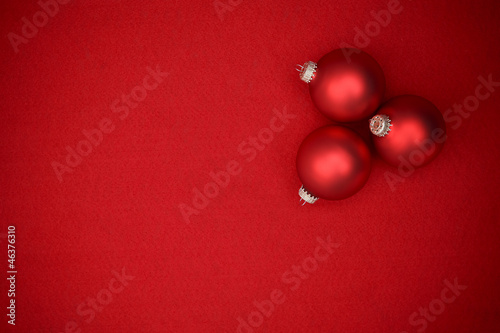 christmas background with red balls