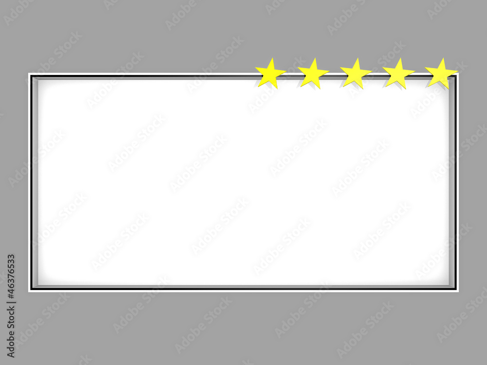 Naklejka premium Werbetafel mit 5 Sternen - 3D
