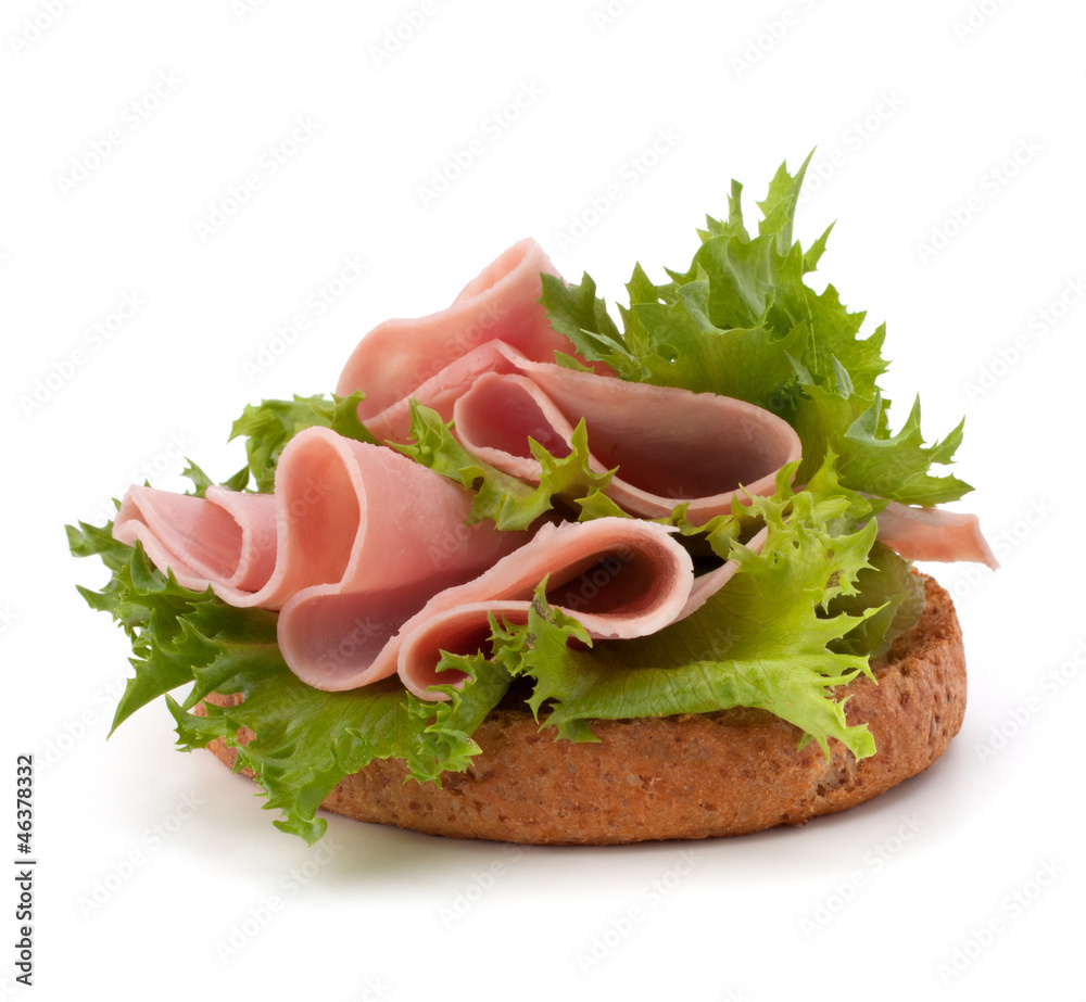 healthy sandwich with vegetable and smoked ham healthy sandwich with vegetable and smoked ham