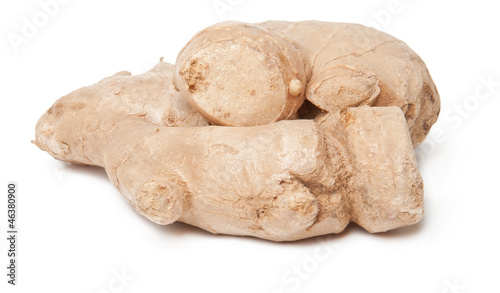 Fresh ginger isolated on a white background 