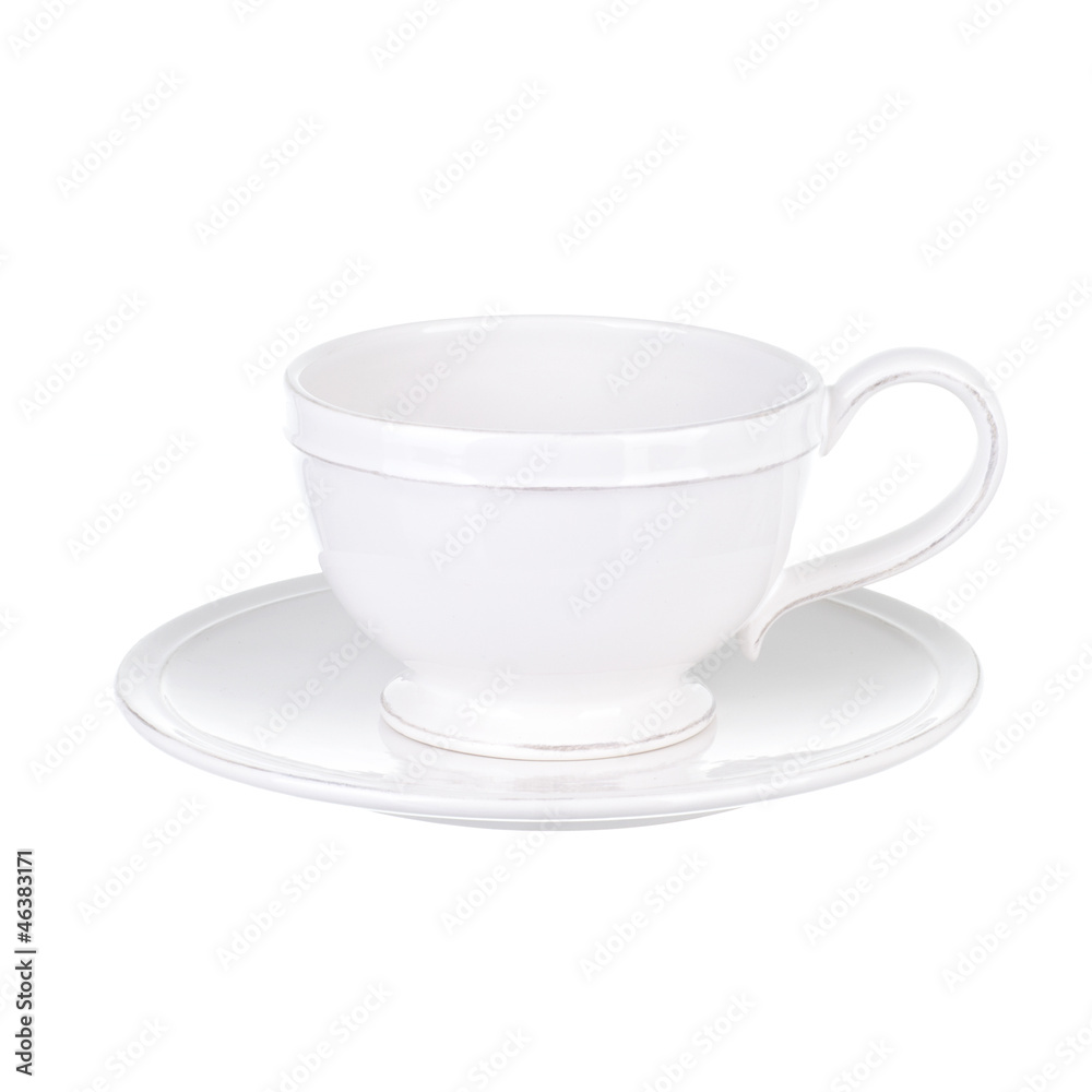 White tea cup isolated White tea cup isolated