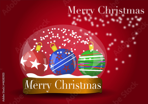 Palle di Natale dentro a bolla vector