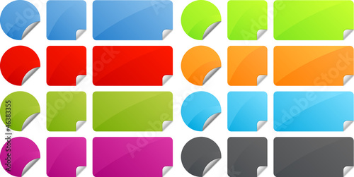 Set of color labels