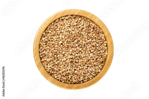 buckwheat in a wood bowl
